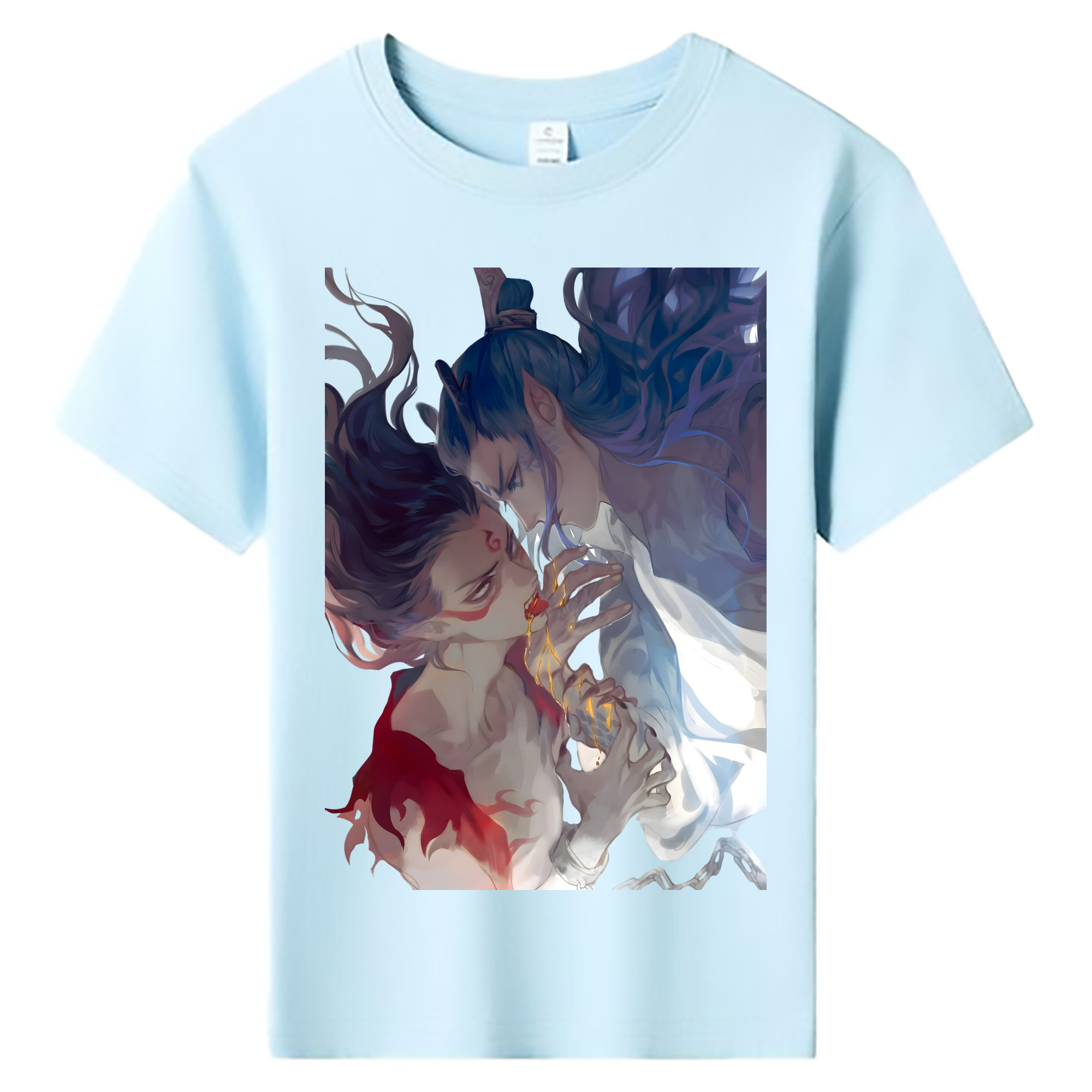 （画像用） Ne Zha 2 ナタ 魔童の大暴れ 綿100％キッズTシャツ（フロントプリント）